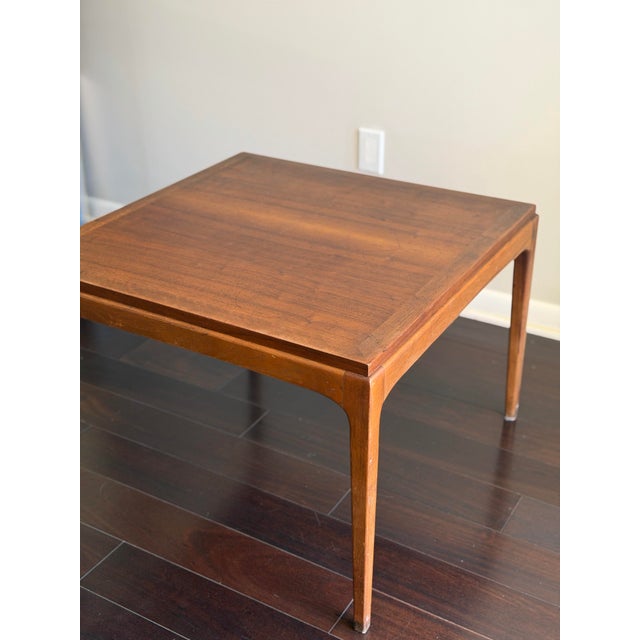 Vintage 1960s Lane Furniture Rhythm Walnut Occasional Table 997-06 — MCM Square Side End Table For Sale - Image 9 of 12
