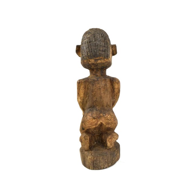 Early 20th Century Early 20th Century Yoruba Kneeling Figure Nigeria For Sale - Image 5 of 7