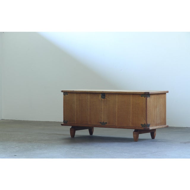 Danish Brutalist Oak Chest by Henning Kjærnulf, 1960s For Sale - Image 10 of 18