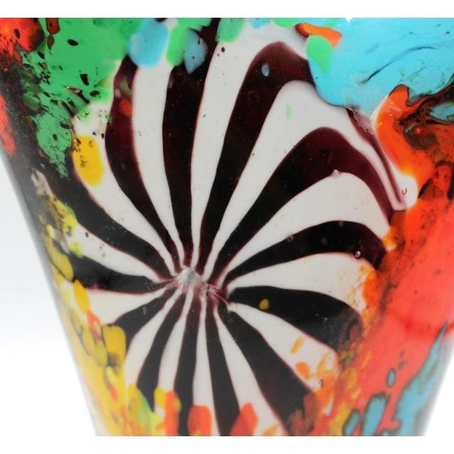 Glass Dino Martens Oriente Murano Art Glass Vase for Aureliano Toso, 1950s For Sale - Image 7 of 14