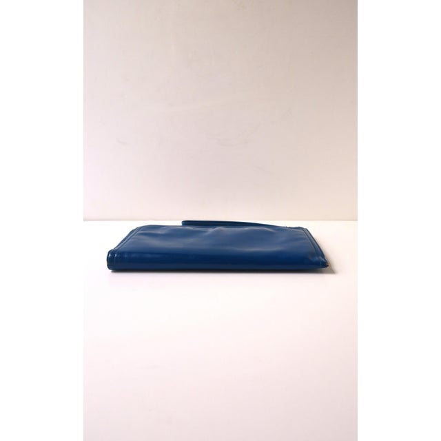 Chanel Handbag Clutch Leather With Wrist Strap, Cobalt Blue, Circa 2010s For Sale - Image 13 of 15
