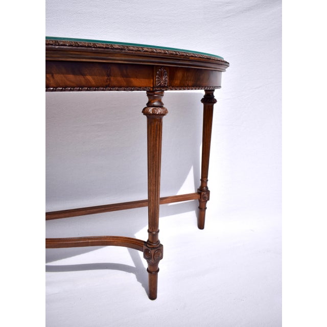 1960s 1960s Monumental French Style Demilune Console Table For Sale - Image 5 of 12