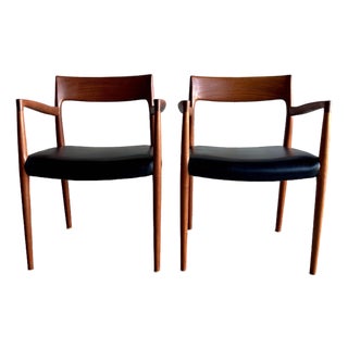 Vintage Danish Modern Armchairs – Niels Otto Møller Model 57, Teak, a Pair For Sale
