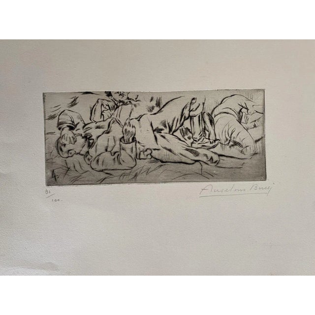 Anselmo Bucci, Military, Etching, 1917 For Sale
