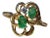 The Trabant: Ladies 14K Gold Ring set with Emerald and Diamond For Sale