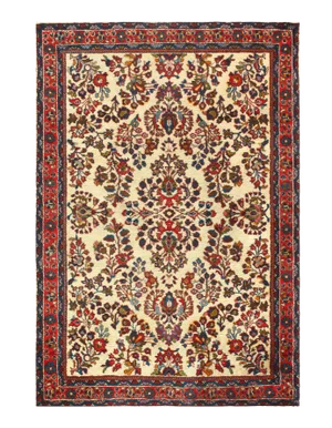 1920s Antique Persian Sarouk Rug - 3′4″ × 4′10″