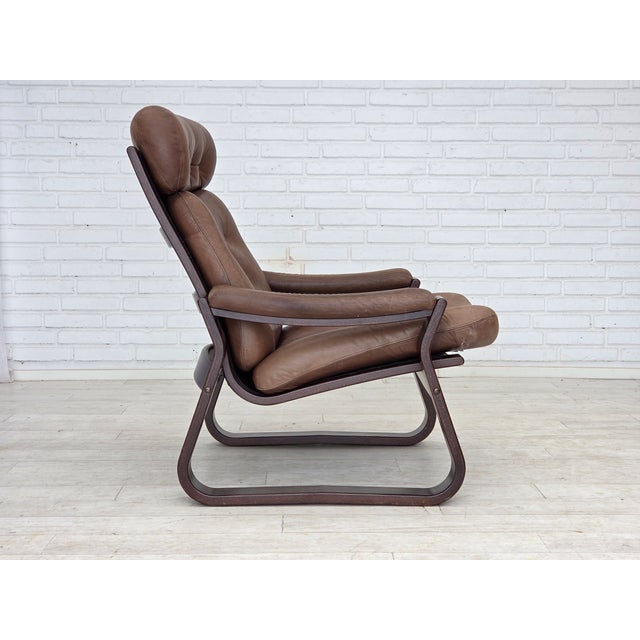 Vintage Danish Lounge Chair in Leather by Georg Thams, 1970s For Sale - Image 6 of 18