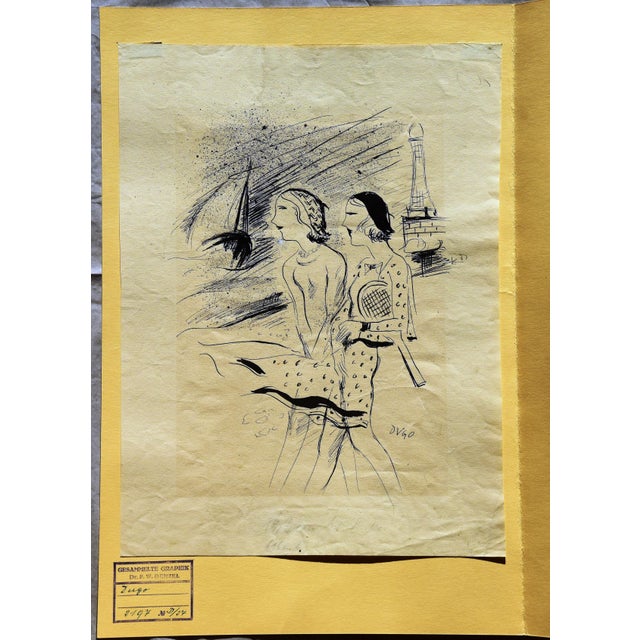 André Szenes, In the Storm of Time, 1920s, Ink on Paper For Sale - Image 4 of 16