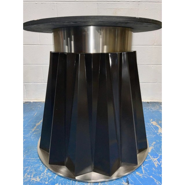 Modern Baker Modern Black Lacquer Fluted Dining Table Base For Sale - Image 3 of 5