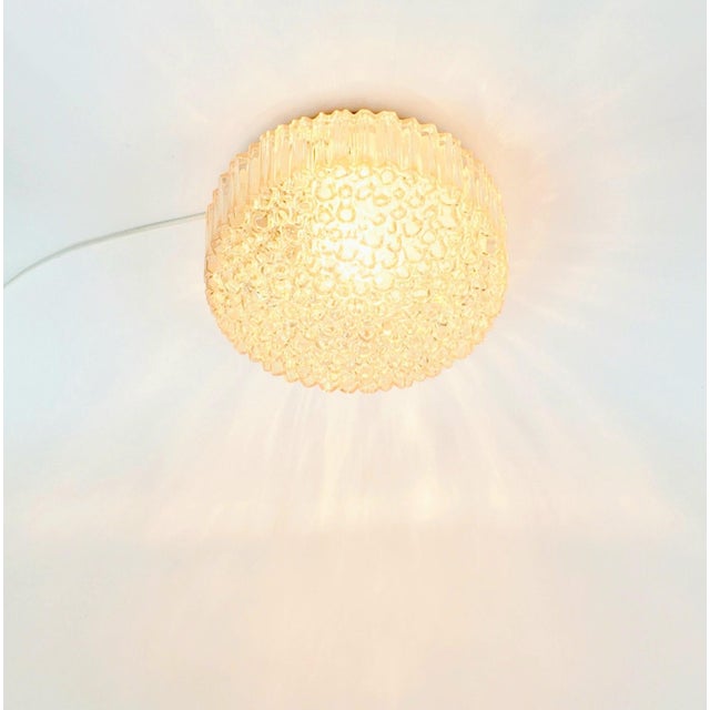 Metal Mid-Century Amber Bubble Glass Wall Lights by Helena Tynell for Limburg, Germany, 1970s, Set of 2 For Sale - Image 7 of 12