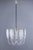 Beautiful vintage fifties chandelier designed in Germany, a six-arm chandelier with six white opaline glass shades. The...