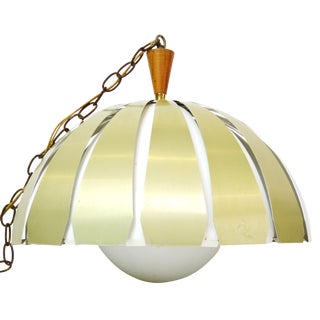 Mid-Century Modern Hanging Metal Globe Light For Sale