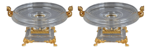 Acrylic Bowls with Gilding, Set of 2