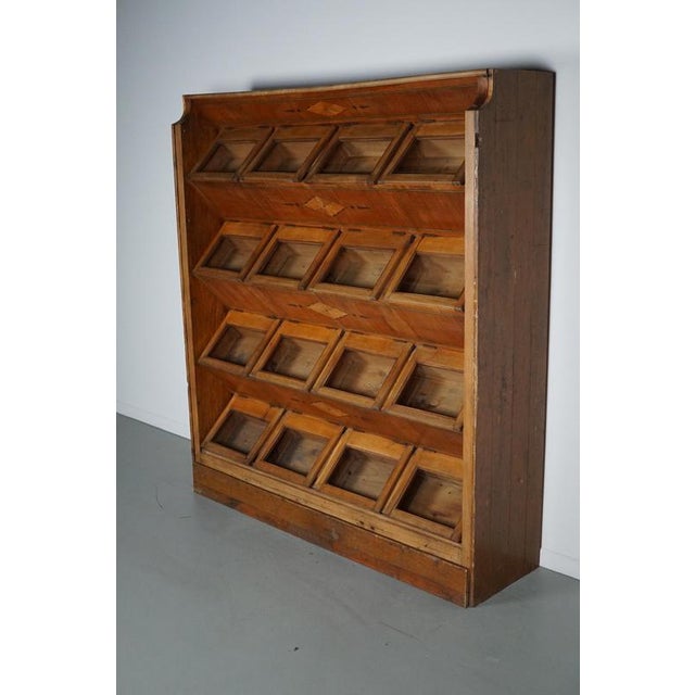 Large Dutch Beech Haberdashery Shop Cabinet, 1920s-1930s For Sale - Image 17 of 18
