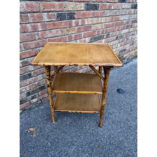 19th Century English Bamboo Side Table For Sale - Image 10 of 10