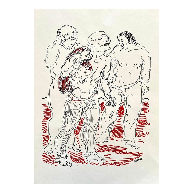 Aligi Sassu, Figures, Lithograph, 1953 For Sale
