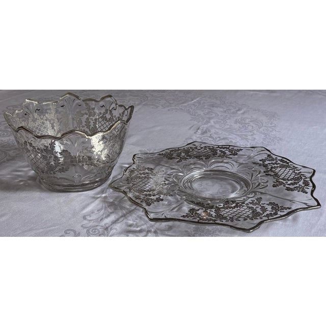 Mid 20th Century American Large Scale Sterling Silver Gilt Autumn Centerpiece Bowl & Underplate - Two Pieces For Sale - Image 11 of 16