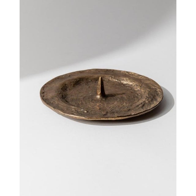 Brown Vintage Bronze Candleholder, 1960s For Sale - Image 8 of 11