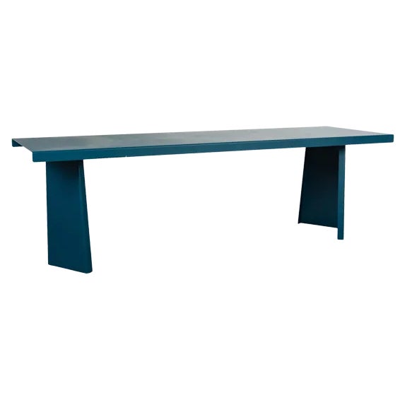 Classicon Palas Steel Dining Table in Blue For Sale