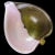 Beautiful vintage Murano hand blown bi-color with gold flecks Italian art glass bowl in amethyst purple and pink....