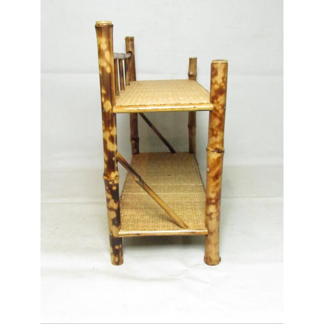 English Antique English Bamboo Shelf Stand For Sale - Image 3 of 13