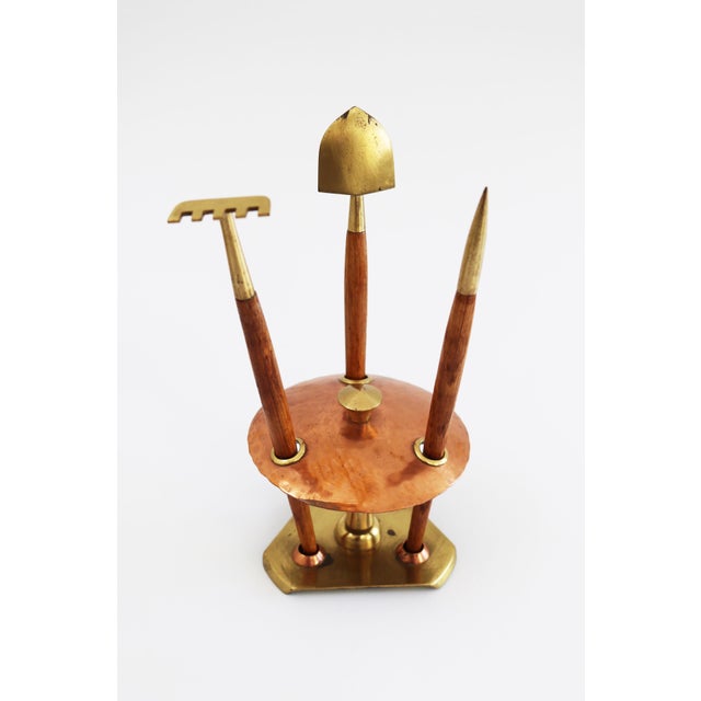 Metal Brass and Copper Cactus & Bonsai Planting Set, 1960s, Set of 4 For Sale - Image 7 of 8