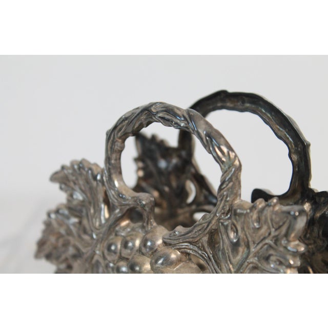 1990s Vintage 1994 Godinger Silver Plated Grapevine Napkin Holder For Sale - Image 5 of 10