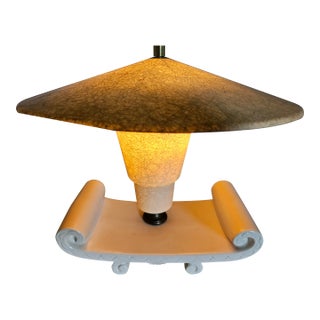 50s Ceramic Fiberglass Far Eastern Style Accent Lamp For Sale