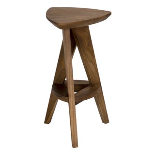 Twist Counter Stool, Teak For Sale