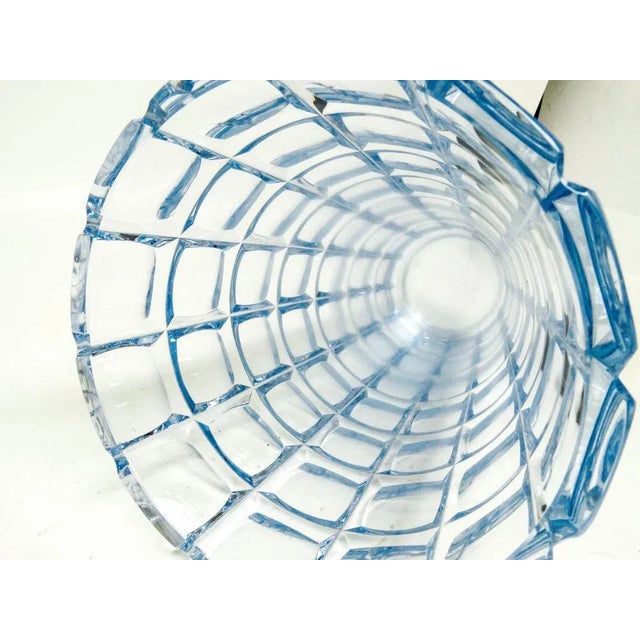 Blue Art Deco Vase from Moser, Czechoslovakia, 1930s For Sale - Image 8 of 10