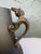 Black Egyptian Revival Style Winged Lyre Metal Cachepot or Jardinière Cover With Figural Handles, C. 1920s For Sale - Image 8 of 12