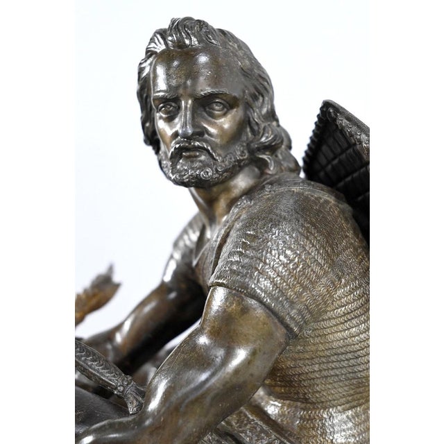 Marble and Bronze Terminal Pendulum from Viel & Delrue For Sale - Image 11 of 18