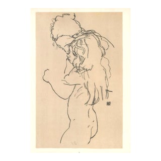 1968 Schiele Lithograph 61 Mother and Child For Sale