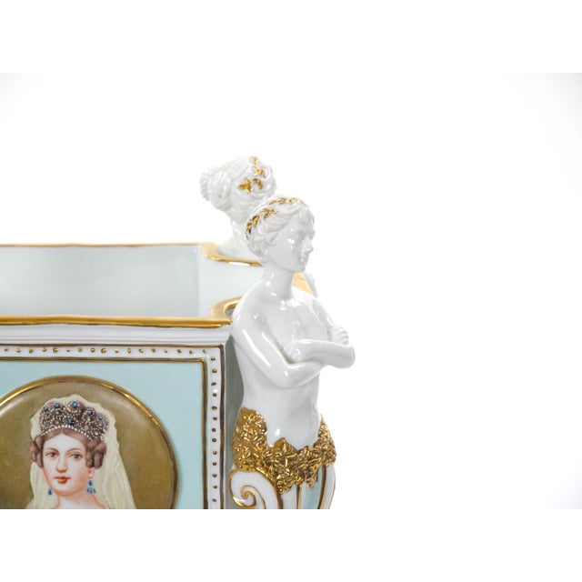 Antique Sèvres Porcelain Classical Decorated Figural Sculpture Cachepot / Center For Sale In New York - Image 6 of 12
