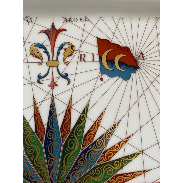 White Vintage Vista Alegre Africa Porcelain Tray - Made in Portugal For Sale - Image 8 of 10