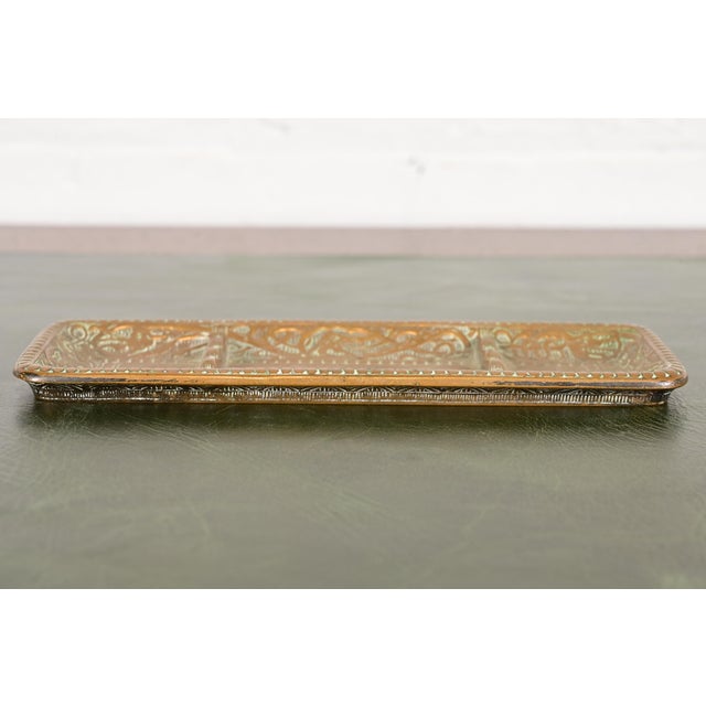 Marshall Fields Marshall Field & Co. Antique Viking Bronze Pen Tray, Circa 1910 For Sale - Image 4 of 12