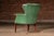 Vintage Green Vinyl Clamshell Armchair For Sale - Image 4 of 13