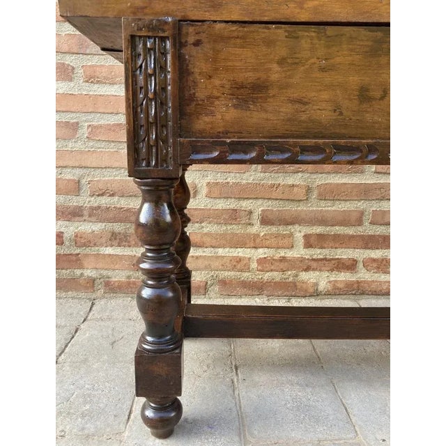 Early 20th Century Spanish Walnut Side Table For Sale - Image 3 of 15