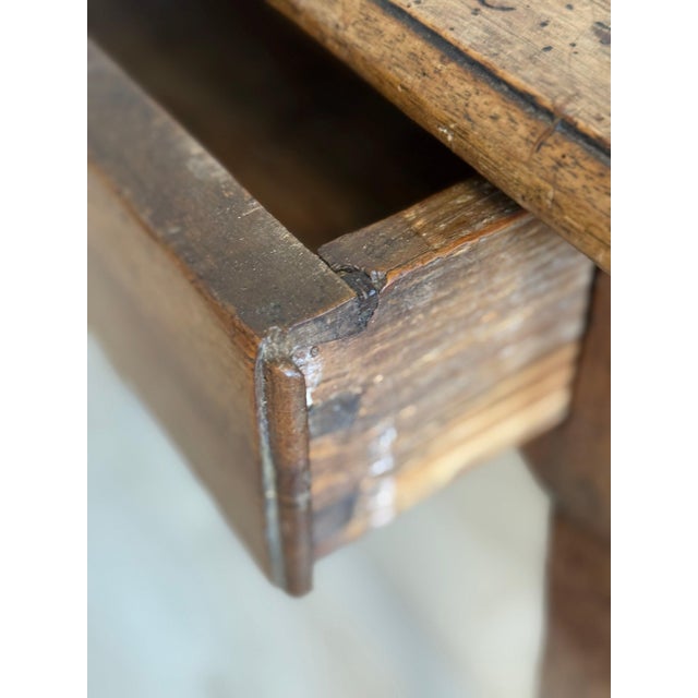 Brown Antique Spanish Accent Table For Sale - Image 8 of 9