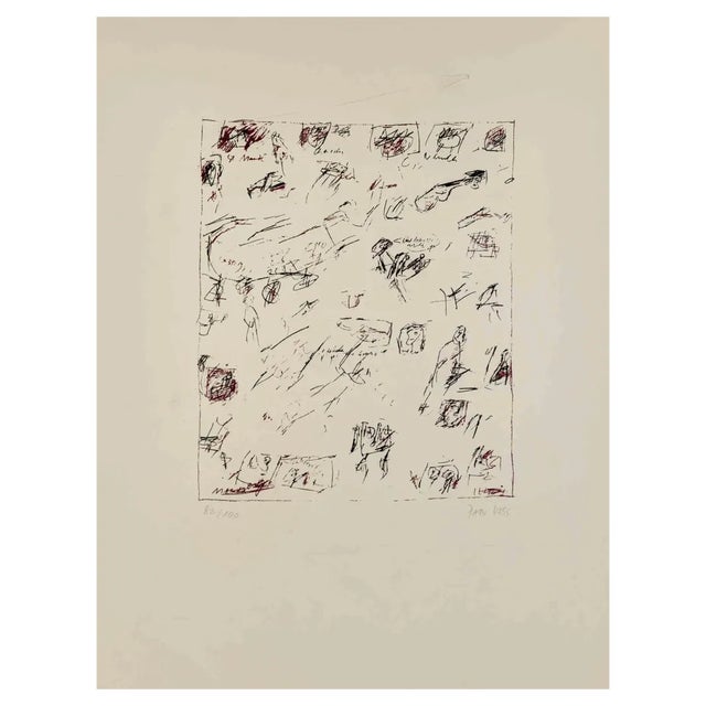 Jan Voss, Untitled, Original Lithograph, 1970s For Sale