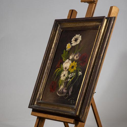 Still Life with Flowers, 20th Century, Oil, Framed For Sale - Image 3 of 5