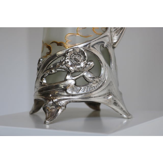 Antique French Art Nouveau Decanter by J. Barian, 1900 For Sale - Image 9 of 13