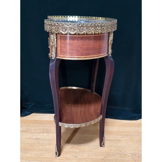 French Mid-Century Louis XV Style End Table For Sale - Image 3 of 12