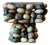Brutalist Style Ikebana Concrete Planter with Pebbles For Sale
