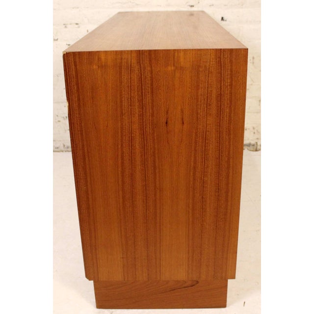 Wood Vintage Mid-Century Modern Teak Six Drawer Dresser For Sale - Image 7 of 12