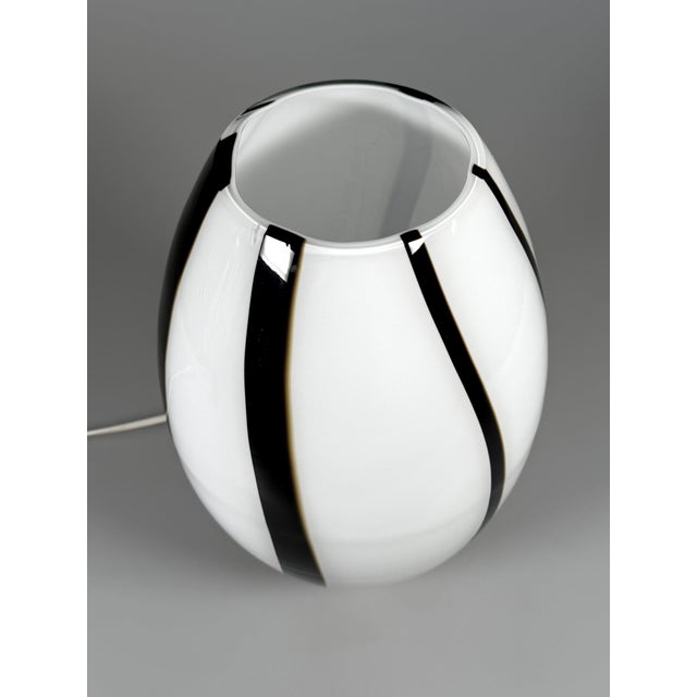 Mid-Century Modern Vintage Glass Table Lamp by Volux, Italy, 1980s For Sale - Image 3 of 16