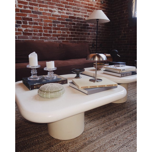 Late 20th Century Post-Modern Plinth Coffee Table in Cream Lacquer For Sale - Image 9 of 9