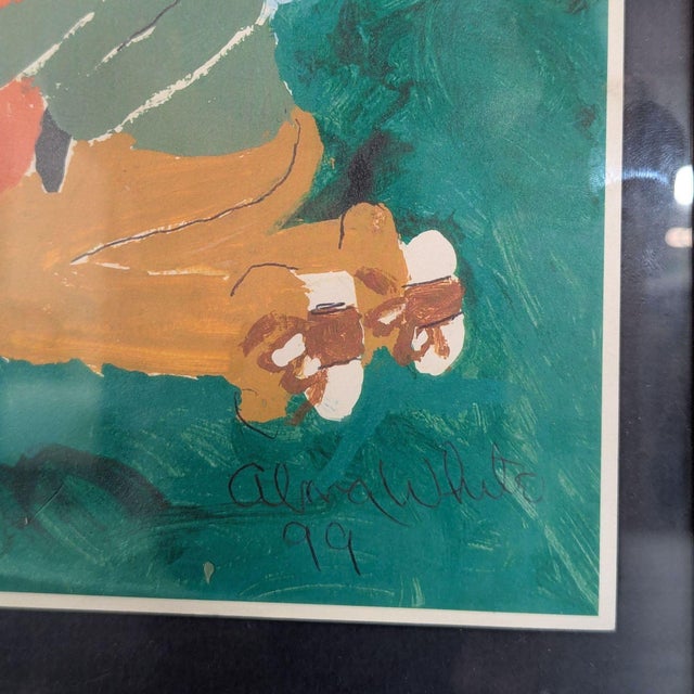 1990s Alma White Framed Painting - Three Friends in Nature (1999) For Sale - Image 5 of 6