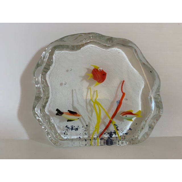 Italian Murano Fish Aquarium Paperweight For Sale - Image 3 of 7