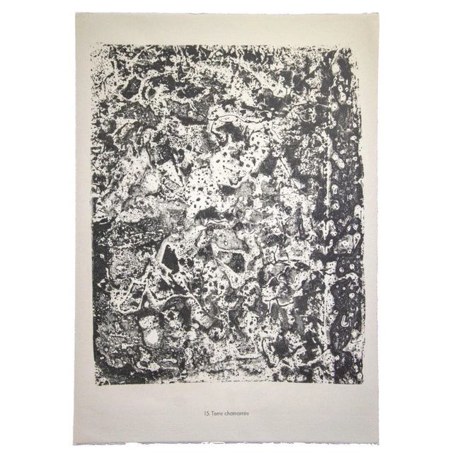 Terre Chamarree is an original lithography. Abstract composition by the French artist Jean Dubuffet. From the album...